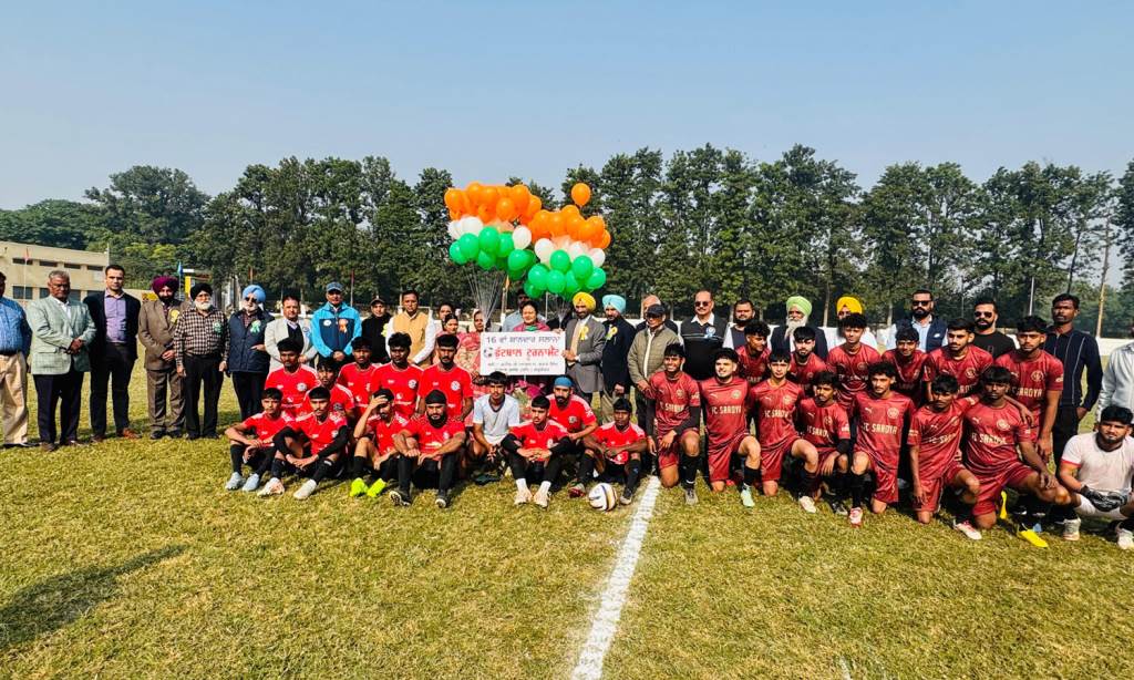 ਸ਼ਹੀਦਏਆਜਮ ਸ ਭਗਤ ਸਿੰਘ ਫੁੱਟਬਾਲ ਕਲੱਬ ਵੱਲੋਂ 16ਵੇਂ ਫੁੱਟਬਾਲ ਟੂਰਨਾਮੈਂਟ ਦਾ ਆਗਾਜ਼ ਨਿਮਿਸ਼ਾ ਮਹਿਤਾ ਵੱਲੋਂ ਟੂਰਨਾਮੈਂਟ ਦਾ ਕੀਤਾ ਉਦਘਾਟ
